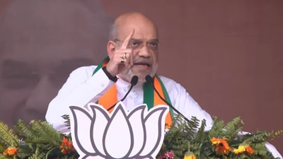 Union home minister Amit Shah addresses a rally in Bihar's Gaya. (X/BJP) Union home minister Amit Shah addresses a rally in Bihar's Gaya. (X/BJP)