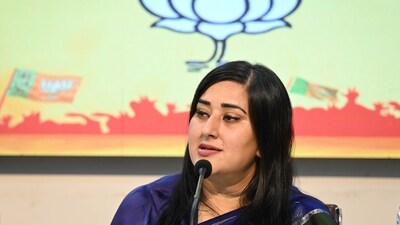 BJP candidate for Lok Sabha elections Bansuri Swaraj (Sanchit Khanna/ Hindustan Times) BJP candidate for Lok Sabha elections Bansuri Swaraj (Sanchit Khanna/ Hindustan Times)
