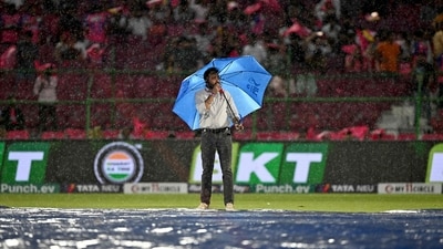 The toss in match No.24 of the IPL 2024 was delayed due to rain in Jaipur (AFP) The toss in match No.24 of the IPL 2024 was delayed due to rain in Jaipur (AFP)