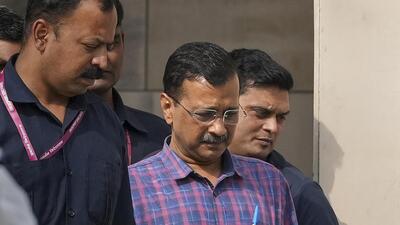 Delhi chief minister Arvind Kejriwal leaves from the Rouse Avenue Court after a hearing in the excise policy-linked money laundering case. (PTI File Photo) Delhi chief minister Arvind Kejriwal leaves from the Rouse Avenue Court after a hearing in the excise policy-linked money laundering case. (PTI File Photo)
