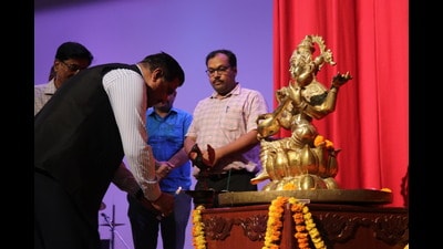 Inaugural function of the annual tech fest at IIIT-A on Wednesday (HT Photo)