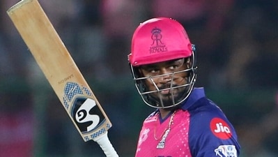Sanju Samson was dejected after RR's defeat to GT. (AP) Sanju Samson was dejected after RR's defeat to GT. (AP)