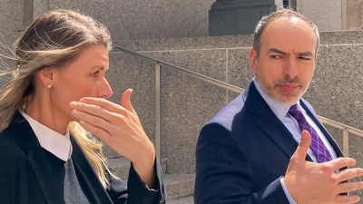 Aimee Harris, left, walks out of Manhattan federal court, Tuesday, April 9, 2024, in New York. The Florida mother has been sentenced to a month in prison and three months of home confinement for stealing and selling President Joe Biden's daughter's diary four years ago. (AP Photo/Larry Neumeister) (AP) Aimee Harris, left, walks out of Manhattan federal court, Tuesday, April 9, 2024, in New York. The Florida mother has been sentenced to a month in prison and three months of home confinement for stealing and selling President Joe Biden's daughter's diary four years ago. (AP Photo/Larry Neumeister) (AP)