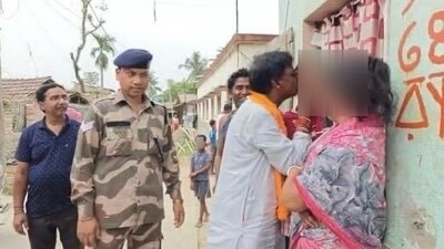 BJP candidate from West Bengal's Malda Uttar constituency Khagen Murmu. (X/AITC) BJP candidate from West Bengal's Malda Uttar constituency Khagen Murmu. (X/AITC)