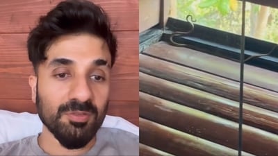 Vir Das shared a video of snake in his bathroom.