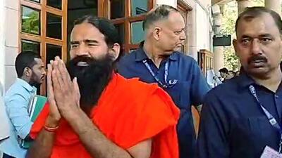 Yoga guru and entrepreneur Ramdev appears before the Supreme Court for the hearing in the misleading advertisement case filed against the Patanjali Ayurveda in New Delhi on Wednesday. ( (ANI) Yoga guru and entrepreneur Ramdev appears before the Supreme Court for the hearing in the misleading advertisement case filed against the Patanjali Ayurveda in New Delhi on Wednesday. ( (ANI)