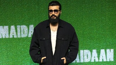 Arjun Kapoor at the premiere. Directed by Amit Ravindernath Sharma, Maidaan is a poignant portrayal of Syed Abdul Rahim's unwavering dedication to football, which brought tremendous pride to India. Arjun Kapoor at the premiere. Directed by Amit Ravindernath Sharma, Maidaan is a poignant portrayal of Syed Abdul Rahim's unwavering dedication to football, which brought tremendous pride to India.