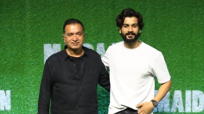 Stunt director Sham Kaushal with his younger son Sunny Kaushal at the premiere. Maidaan is produced by Boney Kapoor and stars Ajay Devgn in the lead. Stunt director Sham Kaushal with his younger son Sunny Kaushal at the premiere. Maidaan is produced by Boney Kapoor and stars Ajay Devgn in the lead.