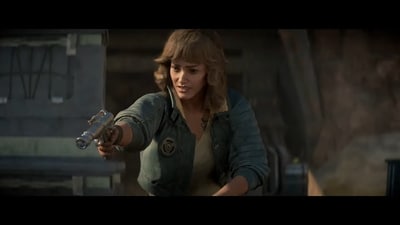 Kay Vess in the new Star Wars Outlaws trailer. (Ubisoft) Kay Vess in the new Star Wars Outlaws trailer. (Ubisoft)