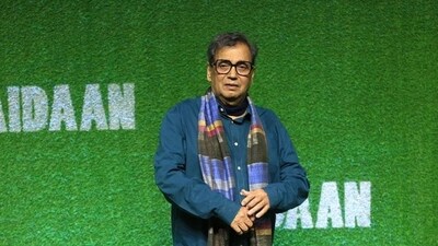 Subhash Ghai at the premiere. The film resonates with themes of perseverance and belief, as it depicts Ajay's character's journey of assembling and nurturing a formidable football team against all odds. Subhash Ghai at the premiere. The film resonates with themes of perseverance and belief, as it depicts Ajay's character's journey of assembling and nurturing a formidable football team against all odds.