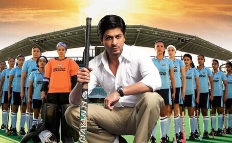 Shah Rukh Khan and his team in Chak De! India Shah Rukh Khan and his team in Chak De! India