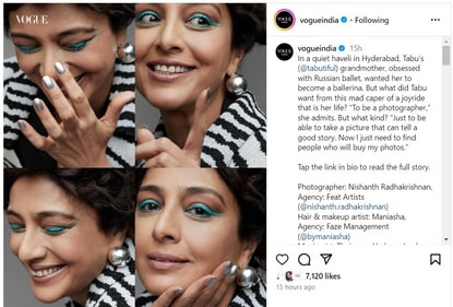 Tabu's pictures for Vogue India grab attention. Tabu's pictures for Vogue India grab attention.