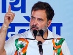 Congress leader Rahul Gandhi addresses a public meeting, in Bikaner (PTI Photo)