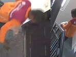 A screengrab from CCTV footage of the incident (@_arorarohit_)