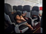 Snapshot of the passengers on top of each other. 