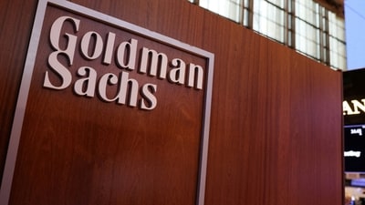 The logo for Goldman Sachs is seen. (Reuters)
