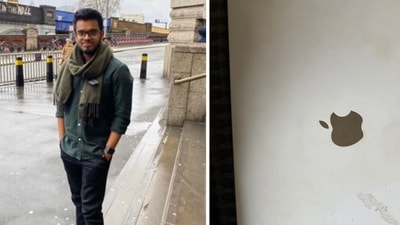 Bhuwan Chitransh had complained about his MacBook skin from Dbrand, (X/@BhuwanChitransh)