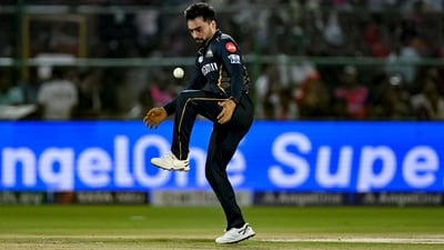 Rashid Khan fields the ball during the Indian Premier League (IPL) Twenty20 cricket match between Rajasthan Royals and Gujarat Titans (AFP) Rashid Khan fields the ball during the Indian Premier League (IPL) Twenty20 cricket match between Rajasthan Royals and Gujarat Titans (AFP)