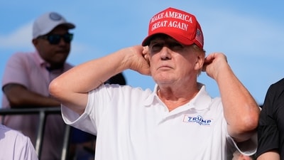 "Any Jewish person who votes for a Democrat or votes for Biden should have their head examined," former ex-president Donald Trump said. (AP) "Any Jewish person who votes for a Democrat or votes for Biden should have their head examined," former ex-president Donald Trump said. (AP)