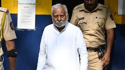 Mumbai. India. Jan 13, 2024. PMLA court one day allowed 74-year-old arrested Jet Airways (India) Ltd founder Naresh Goyal to meet his ailing and bedridden wife co-accused Anita Goyal on humanitarian grounds at their home in South Mumbai. Jan 13, 2024. (Photo By Raju Shinde/HT Photo) Mumbai. India. Jan 13, 2024. PMLA court one day allowed 74-year-old arrested Jet Airways (India) Ltd founder Naresh Goyal to meet his ailing and bedridden wife co-accused Anita Goyal on humanitarian grounds at their home in South Mumbai. Jan 13, 2024. (Photo By Raju Shinde/HT Photo)