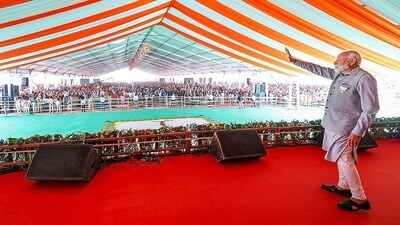 Addressing the rally in Rishikesh, PM Narendra Modi highlighted the major decisions taken by his government, emphasising that it was under the NDA regime that Article 370 was abrogated in Jammu and Kashmir. (PTI) Addressing the rally in Rishikesh, PM Narendra Modi highlighted the major decisions taken by his government, emphasising that it was under the NDA regime that Article 370 was abrogated in Jammu and Kashmir. (PTI)
