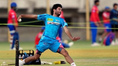 Ravi Bishnoi during a practice session on the eve of the Indian Premier League (IPL) 2024 T20 cricket match between Lucknow Super Giants and Delhi Capitals, (PTI) Ravi Bishnoi during a practice session on the eve of the Indian Premier League (IPL) 2024 T20 cricket match between Lucknow Super Giants and Delhi Capitals, (PTI)
