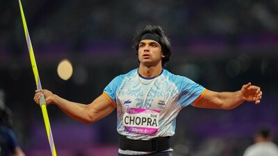 India's Neeraj Chopra in action. (PTI)