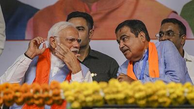 Prime Minister Narendra Modi with Union minister Nitin Gadkari in Nagpur on Wednesday. (PTI Photo) Prime Minister Narendra Modi with Union minister Nitin Gadkari in Nagpur on Wednesday. (PTI Photo)