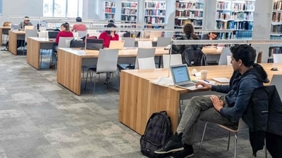 Students at the Bishop's University Library Learning Commons in Sherbrooke, Quebec, Canada. (AFP) Students at the Bishop's University Library Learning Commons in Sherbrooke, Quebec, Canada. (AFP)