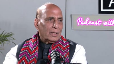 Defence minister Rajnath Singh on ANI podcast.