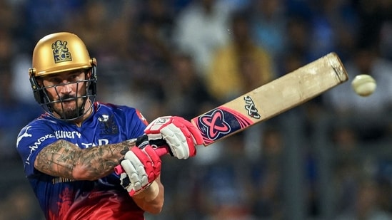 RCB were rattled early with Jasprit Bumrah dismissing Virat Kohli in his second over. However, captain Faf du Plessis managed to score his first half-century of the season.&nbsp;(AFP)