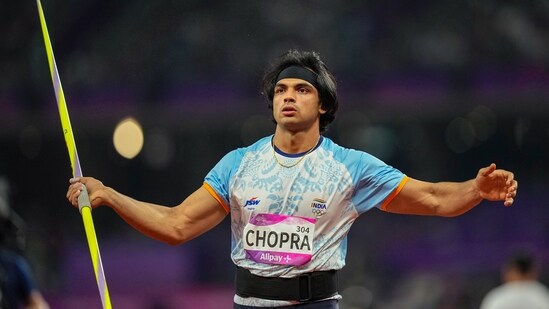 India's Neeraj Chopra in action. (PTI)