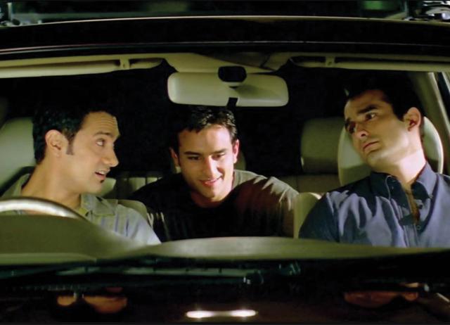 In Dil Chahta Hai, Akshaye Khanna and Aamir Khan get into a spat over revealing intimate details. In Dil Chahta Hai, Akshaye Khanna and Aamir Khan get into a spat over revealing intimate details.