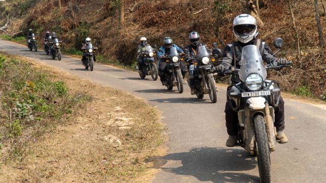The team of rider-researchers on the road. (Royal Enfield Social Mission) The team of rider-researchers on the road. (Royal Enfield Social Mission)