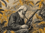 Charles Darwin played a bassoon to a mimosa, to test whether plants could “hear”. He wanted to see if it would close its leaves, as it did when touched. (It didn’t.) Above, a recreation of the experiment, by Midjourney.