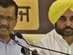 Delhi chief minister and Aam Aadmi Party national convener Arvind Kejriwal with Punjab CM Bhagwant Mann. (HT file photo) Delhi chief minister and Aam Aadmi Party national convener Arvind Kejriwal with Punjab CM Bhagwant Mann. (HT file photo)