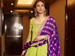  Aditi Rao Hydari in a colour-blocking salwar set(Photo: Instagram)