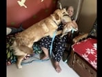 X user Whyshalleee's mother with pet dogs Bailey and Muffin. X user Whyshalleee's mother with pet dogs Bailey and Muffin.