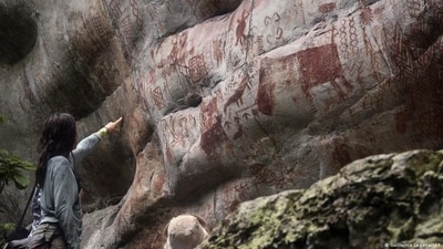 Rock art has been found all over South America in caves and on cliff faces. (DW/Guillermo Legaria/AFP) Rock art has been found all over South America in caves and on cliff faces. (DW/Guillermo Legaria/AFP)