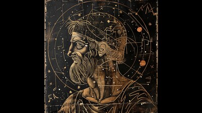 A visualisation of Pythagoras and his music theory, by Midjourney. A visualisation of Pythagoras and his music theory, by Midjourney.