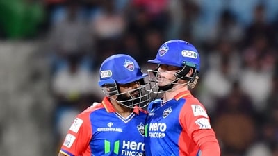 However, he picked the pace back up and put a stand of 77 runs off just 46 balls with captain Rishabh Pant. Fraser-McGurk eventually scored a half-century and was dismissed on 55 off 35 balls. (AFP) However, he picked the pace back up and put a stand of 77 runs off just 46 balls with captain Rishabh Pant. Fraser-McGurk eventually scored a half-century and was dismissed on 55 off 35 balls. (AFP)