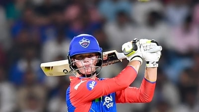 While Shaw's opening partner David Warner fell early, debutant Jake Fraser-McGurk lived up to his billing as a big-hitter by smashing the ball to all parts early in his innings. The stand between him and Shaw produced 39 runs in just 21 balls. (AFP) While Shaw's opening partner David Warner fell early, debutant Jake Fraser-McGurk lived up to his billing as a big-hitter by smashing the ball to all parts early in his innings. The stand between him and Shaw produced 39 runs in just 21 balls. (AFP)