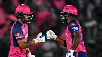Rajasthan Royals' Riyan Parag (L) and captain Sanju Samson bump their fists during the Indian Premier League (IPL) Twenty20 cricket match (AFP) Rajasthan Royals' Riyan Parag (L) and captain Sanju Samson bump their fists during the Indian Premier League (IPL) Twenty20 cricket match (AFP)