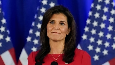 Republican presidential candidate former UN Ambassador Nikki Haley speaks during a news conference, Wednesday, March 6, 2024, in Charleston, S.C. (AP Photo/Chris Carlson) (AP) Republican presidential candidate former UN Ambassador Nikki Haley speaks during a news conference, Wednesday, March 6, 2024, in Charleston, S.C. (AP Photo/Chris Carlson) (AP)
