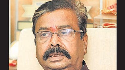 Gajanan Kirtikar - Shiv Sena candidate, contesting elections from the North-West zone, at his Goregaon office, in Mumbai, India on Wednesday, March 26, 2014. (Photo by Vidya Subramanian /Hindustan Times) (Hindustan Times)