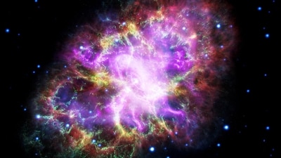 A supernova is widely expected to create heavy metals like gold and platinum - the source of all such metals. (This composite image is of the Crab Nebula, a supernova remnant.) (REUTERS)