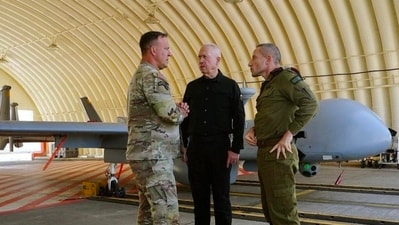 Amid concerns over wider conflict in the Middle East, CENTCOM chief Gen. Michael Erik Kurillaon Friday met with Israeli Defence Minister Yoav Gallant and IDF Chief of Staff Lt. Gen. Herzi Halev. (Yoav Gallant@X) Amid concerns over wider conflict in the Middle East, CENTCOM chief Gen. Michael Erik Kurillaon Friday met with Israeli Defence Minister Yoav Gallant and IDF Chief of Staff Lt. Gen. Herzi Halev. (Yoav Gallant@X)