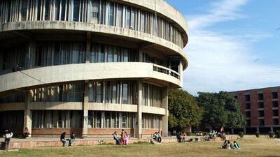 Students held a protest after animal bones were found in water tank at Panjab Univeristy. (HT File)