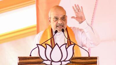 Union home minister Amit Shah at an election meeting in Moradabad on Friday. (ANI PHOTO) Union home minister Amit Shah at an election meeting in Moradabad on Friday. (ANI PHOTO)