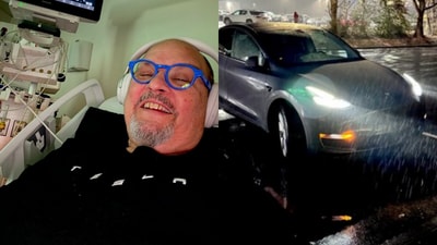 "I extend my gratitude to Elon Musk for his crazy erratic leadership in advancing technology," the man behind the wheel expressed his gratitude. (X/MAXPAUL FRANKLIN) "I extend my gratitude to Elon Musk for his crazy erratic leadership in advancing technology," the man behind the wheel expressed his gratitude. (X/MAXPAUL FRANKLIN)